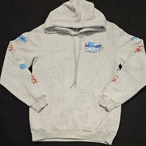 Smurfs Hoodie Sweatshirt  Smurftastic Mushroom Pullover Size Small